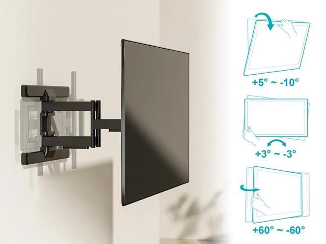 Monoprice Full-Motion Articulating TV Wall Mount Bracket for TVs 37in to 80in, Max Weight 99 lbs, Ext. from 1.6in to 18.7in, VESA Patterns 600X400