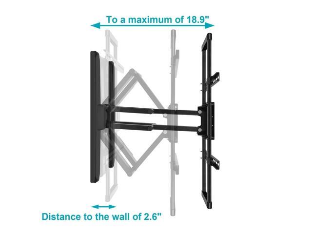 Monoprice Full-Motion Articulating TV Wall Mount Bracket for TVs 37in to 80in, Max Weight 99 lbs, Ext. from 1.6in to 18.7in, VESA Patterns 600X400