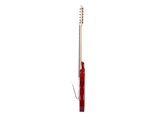 Monoprice Cali DLX Plus Solid Ash Electric Guitar - Cherry Burst, With Gig Bag, Ash Body, Maple Neck, Professionally Set-up in the US - Indio Series