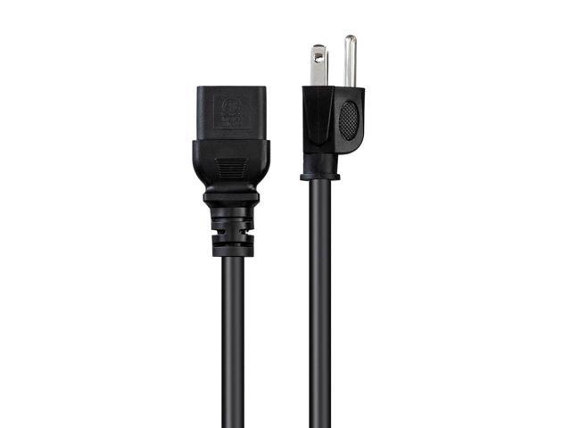 Monoprice Heavy Duty Computer Power Cord - 15 Feet - Black NEMA 5-15P to IEC 60320 C19, 14AWG, 15A, SJT, 125V, For Powering Computers, Servers