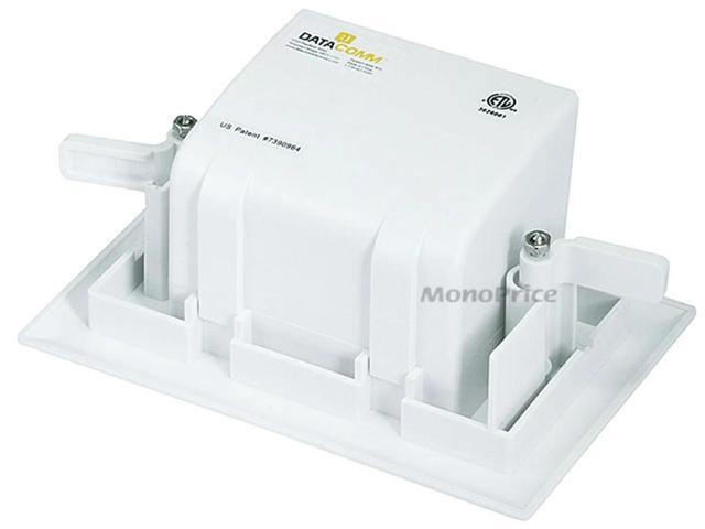 Monoprice Easy Mount Low Voltage Cable Recessed Wall Plate - White