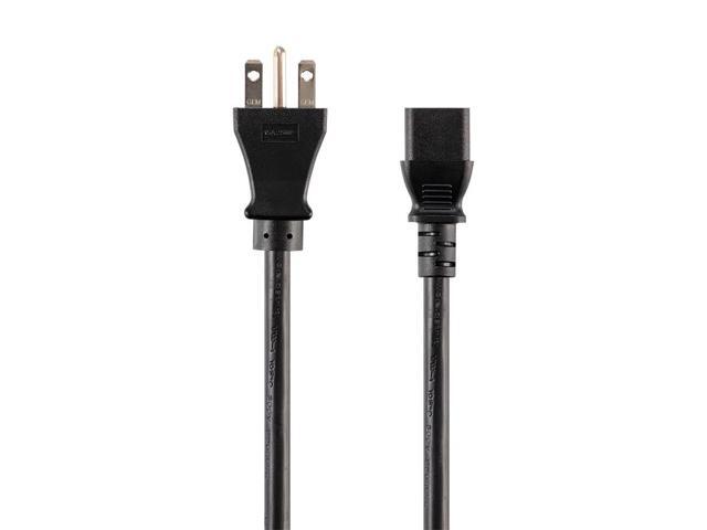 Monoprice Heavy Duty Power Cord - 6 Feet - Black NEMA 6-15P to IEC 60320 C13, 14AWG, 15A, SJT, 125V, For Powering Computers, Printers, Scanners