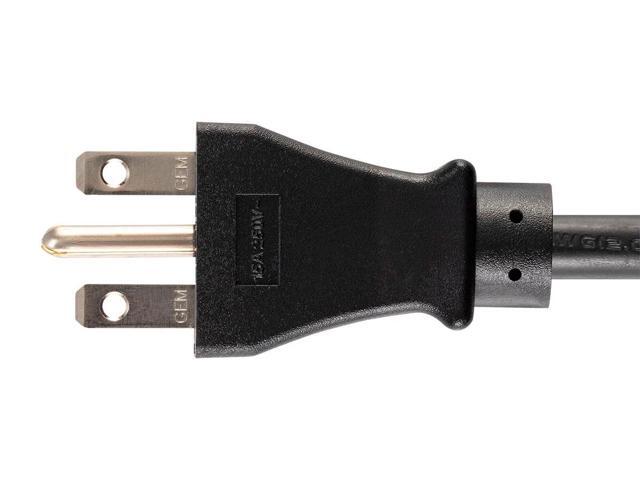 Monoprice Heavy Duty Power Cord - 6 Feet - Black NEMA 6-15P to IEC 60320 C13, 14AWG, 15A, SJT, 125V, For Powering Computers, Printers, Scanners