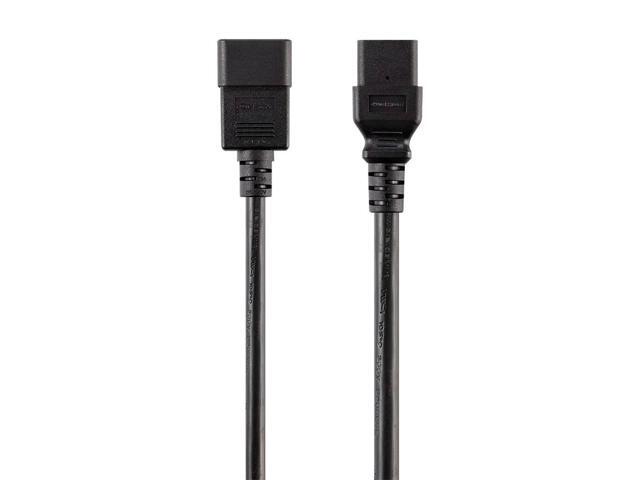 Monoprice Heavy Duty Extension Cord - 6 Feet - Black IEC 60320 C20 to IEC 60320 C21, For Powering Servers, Routers, & Other High-Output Network...