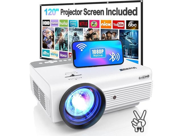 Projector 4K with WiFi and Bluetooth Supported, Native 1080P/12000 Lumen Outdoor Movie Projector with 120 Screen, Phone Video Projector Compatible. photo