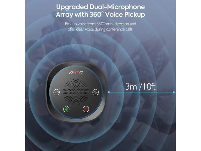 JOUNIVO USB Speakerphone, Omnidirectional Computer Speaker with Microphone,Plug and Plays Portable Speaker with Microphone for Holding Meetings...