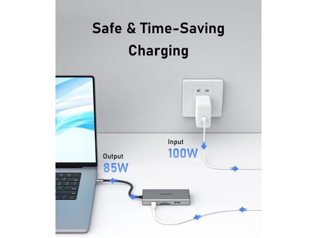 USB C Docking Station to Dual HDMI Adapter, 9 in 1 USB C Hub Dual HDMI Monitors USB C Adapter with Dual HDMI, 3 USB 3.0, Ethernet, PD Compatible...