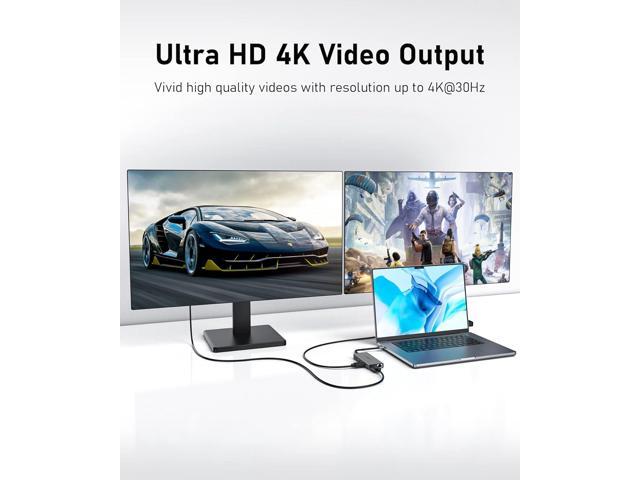 USB C Docking Station to Dual HDMI Adapter, 9 in 1 USB C Hub Dual HDMI Monitors USB C Adapter with Dual HDMI, 3 USB 3.0, Ethernet, PD Compatible...