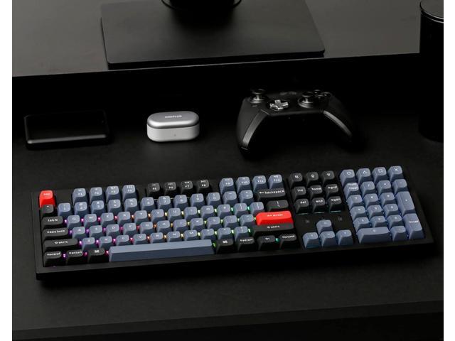 Keychron K10 Pro QMK/VIA Custom Wireless Mechanical Keyboard, Hot-Swappable Full Size 108 Keys Programmable RGB LED Backlit Red Switch,...
