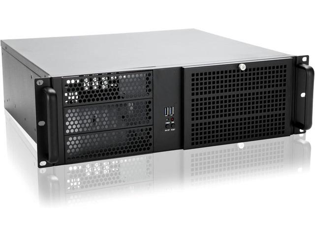 RackChoice 3U Server Chassis Rackmount Case with 3x5.25+4x3.5 Support ATX/MATX/MiniITX M/B and SFX Power Supply, dust Filter Bracket infront Easy...