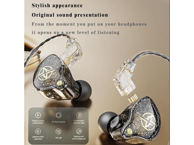 FEDAI DX2 Melody in Ear Monitors Wired Earbuds Headphones IEM HiFi Bass,Dynamic Dual Driver Wired Sport Earphone with TPE Cable for...