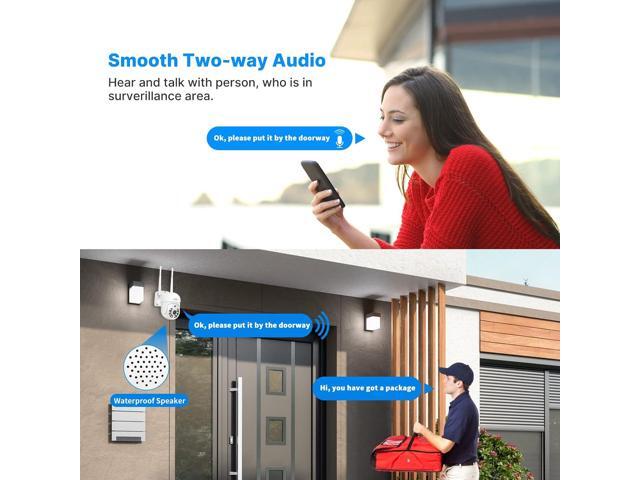 5mp, Two-Way Audio, 360 ° Tracking Monitoring Camera Wireless Hiseeu Integrated NVR 1920P 5-megapixel 4-Piece Set with Built-in 1TBHDD can be Added...