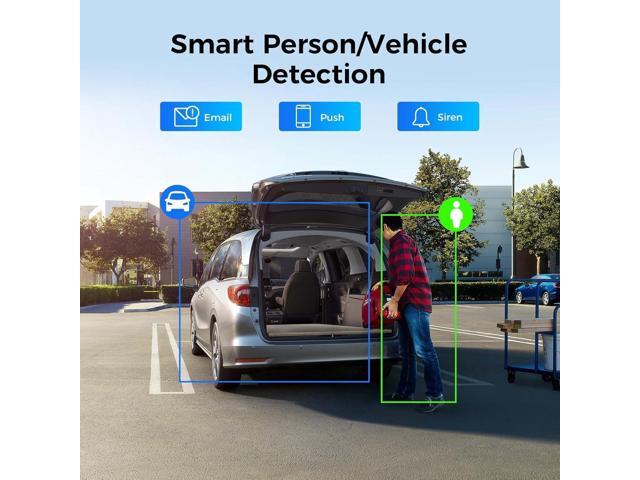 Hiseeu [Human Vehicle Detect] 5MP PoE Camera, IP Camera Outdoor, 2 Way Audio, Spotlight & Sound Alarm, IP67 Waterproof, Remote Access, No Monthly...