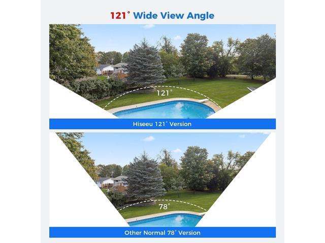 Hiseeu [Human Vehicle Detect] 5MP PoE Camera, IP Camera Outdoor, 2 Way Audio, Spotlight & Sound Alarm, IP67 Waterproof, Remote Access, No Monthly...