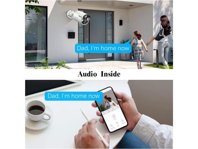 OOSSXX (HD 2.7K 5.0MP with Audio) Outdoor Wired Security Camera Systems PoE Outdoor Surveillance Video System