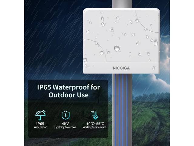 Outdoor Waterproof 8-Port PoE Switch with 8 Port PoE+@120W + Gigabit Uplink Port, 10 Port IEEE802.3af/at Power Over Ethernet Switch Unmanaged with...