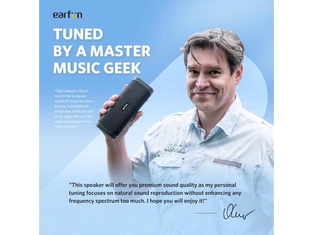 EarFun UBOOM L Bluetooth Speaker, Portable Speaker 28W Loud Stereo Sound, Rich Bass, IP67 Waterproof & Dustproof, Dual Pairing, Built-in Mic, Low...
