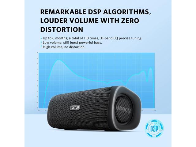 EarFun UBOOM L Bluetooth Speaker, Portable Speaker 28W Loud Stereo Sound, Rich Bass, IP67 Waterproof & Dustproof, Dual Pairing, Built-in Mic, Low...
