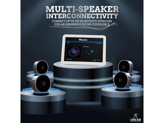 Bluetooth Speaker Set: Wireless Stereo Dual Pairing Portable Twin TWS System With Big Rich Bass Hi-Fi Multi-Room Indoor Outdoor Use Home Deck Pool...