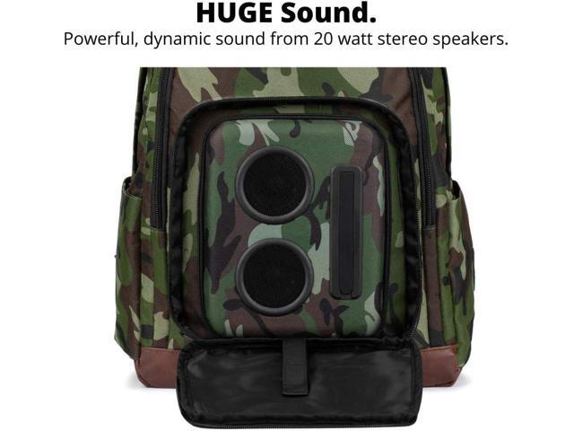 Super Real Bluetooth Speaker Backpack with 20-Watt Speakers & Subwoofer for Parties/Festivals/Beach/. Rechargeable, Works with iPhone & Android...