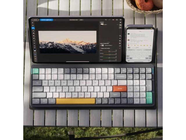 nuphy Air96 V2 Wireless Mechanical Keyboard,100 Keys RGB Backlit Keyboard,Supports Bluetooth 5.1,2.4G and Wired Connection,for...