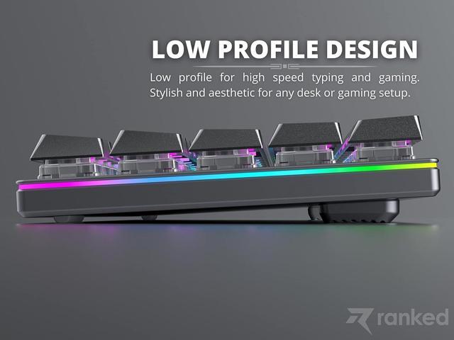 Ranked G65 Guardian 65% Full Aluminum Frame Ultra Slim Hot Swappable Mechanical Gaming Keyboard 68 Keys Multi Color RGB LED Backlit for...