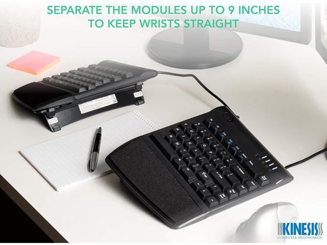 KINESIS Freestyle2 USB-A Ergonomic Keyboard w/ VIP3 Lifters for PC (9' Separation) (KB820PB-US)