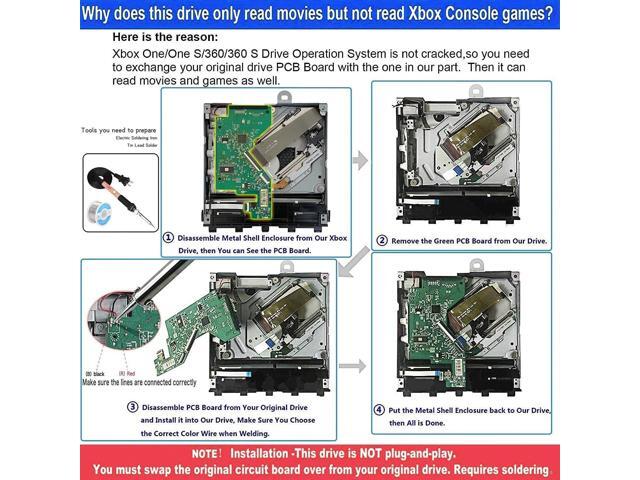 CHENLAN Original Lite-on DG-6M1S DG-6M2S Blu-ray Disc DVD Drive Replacement for Xbox One Console