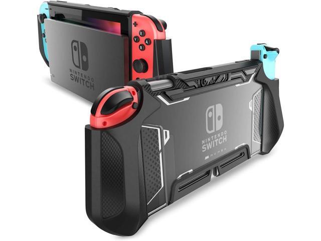 Mumba Dockable Case Compatible for Nintendo Switch, [Blade Series] TPU Grip Protective Cover Case with Ergonomic Design and Comfort Grip (Black)