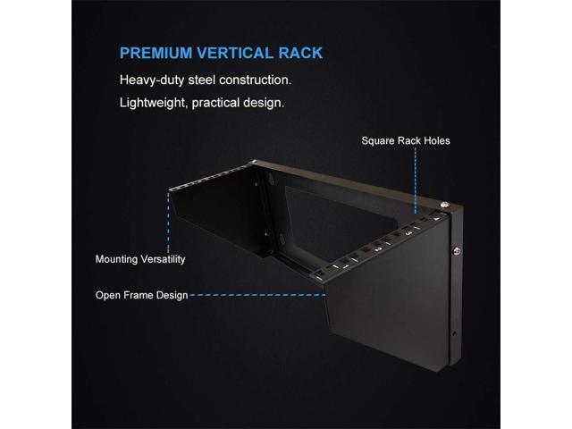 Kenuco 19 Inch Steel Vertical Rack and Wall Mountable Server Rack Mount (Black-4U)