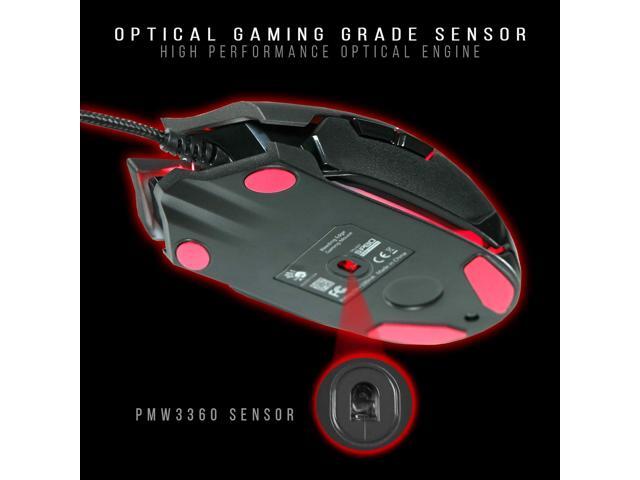 Bloody SP80 Optical Switch Gaming Mouse - Fastest Mouse Switch in Gaming - Enthusiast Grade Gaming Sensor - 8 Programmable Buttons - Non-Slip...