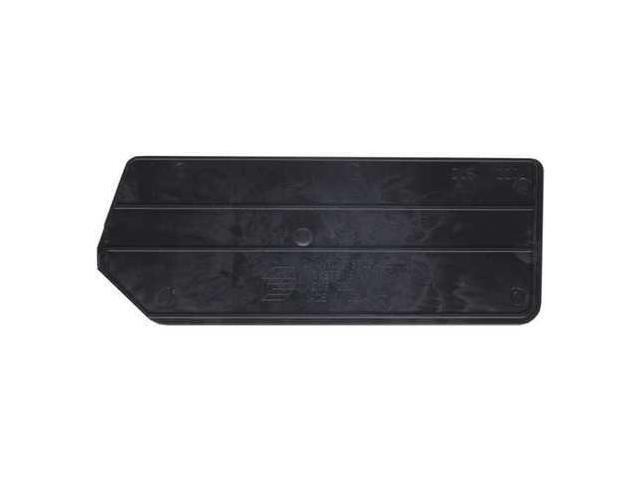 QUANTUM STORAGE SYSTEMS DUS220 Plastic Divider, Black, 7 in L, 2 3/4 in H, 6 PK