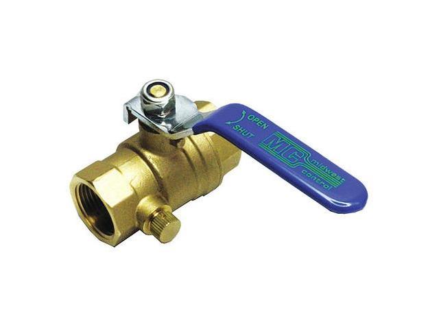Photos - Other sanitary accessories ZORO SELECT 1PYP2 1' FNPT Brass Ball Valve with Drain Inline 430082