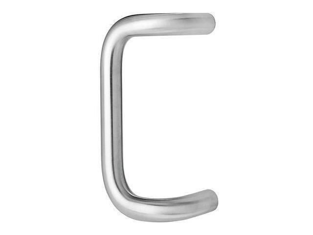 ROCKWOOD BF157.32D Offset Pull Handle, Stainless Steel, Satin, Clips/Fasteners