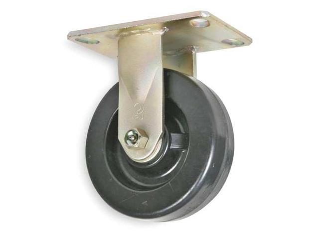 ZORO SELECT 1NVT7 Rigid Plate Caster,Phenolic,6 in,1650 lb