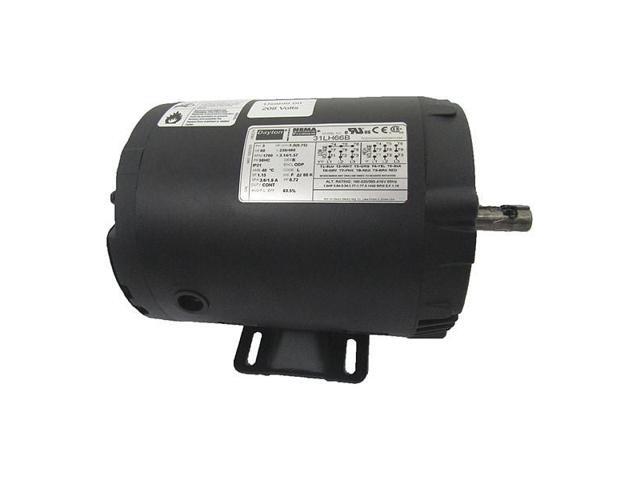 DAYTON 31LH66 Three-Phase General Purpose Motor, 1 HP, 56HC Frame, 230/460V AC