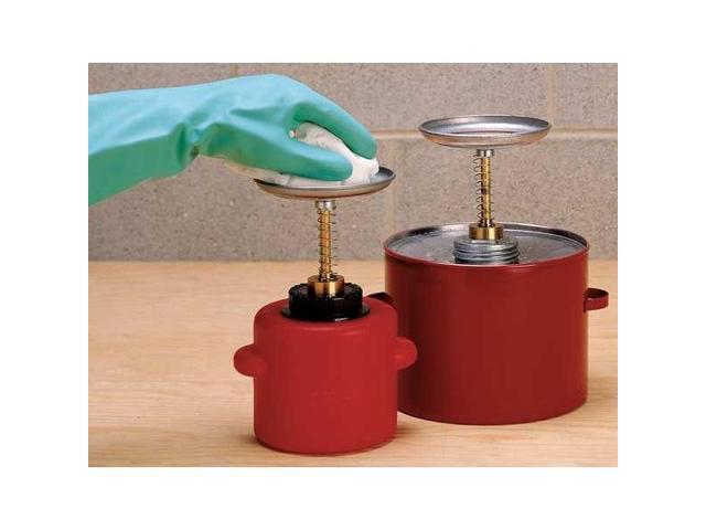 EAGLE MFG P714 Plunger Can 1 gal Polyethylene Can, Brass Plunger, 5 1/4 in