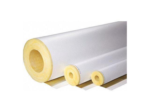 JOHNS MANVILLE 690458 Pipe Insulation, 7/8' OD, 3 ft. L, Fiberglass, 2 in Wall