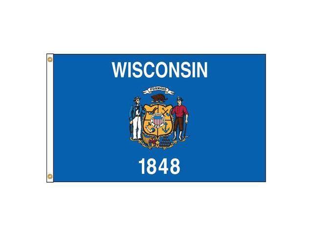 ANNIN FLAGMAKERS 145970 Wisconsin Flag,4x6 Ft,Nylon