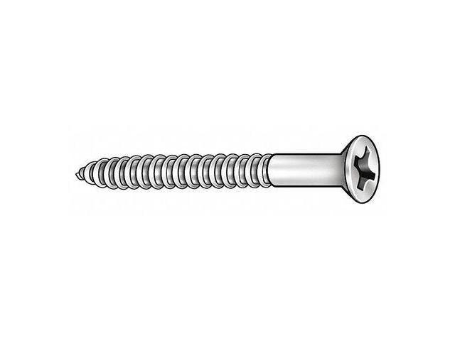 Photos - Other for repair ZORO SELECT U25120.024.0400 Wood Screw, #14, 4 in, Zinc Plated Steel Flat