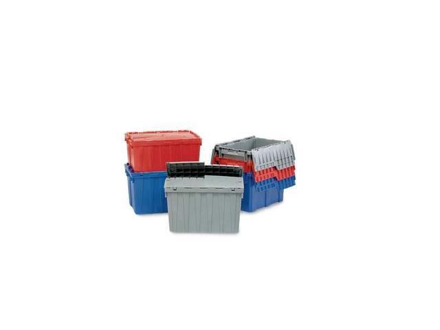 ORBIS FP06 Gray Attached Lid Container, 4.48 gal Volume Cap., 15 1/4 in L, 10
