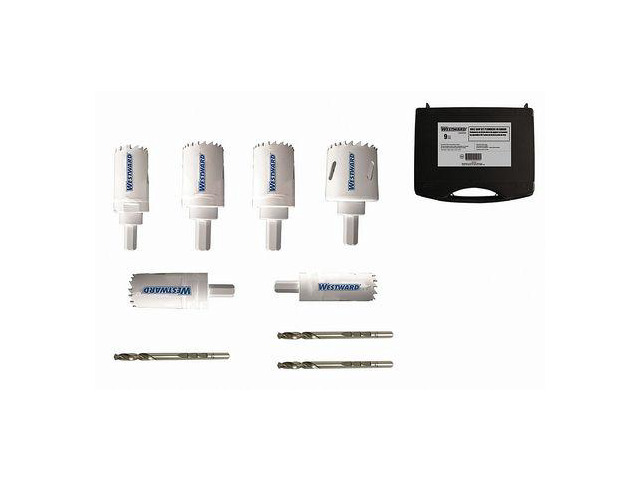 WESTWARD 29VX25 Hole Saw Kit,9PC