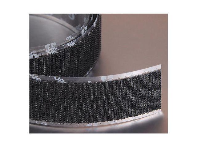 VELCRO BRAND 184989 Reclosable Fastener, Rubber Adhesive, 75 ft, 2 in W, Black
