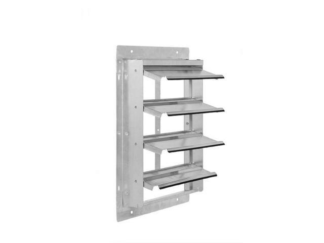 DAYTON 1C742 12 in Backdraft Damper / Wall Shutter, 12-1/2 in x 12-1/2 in