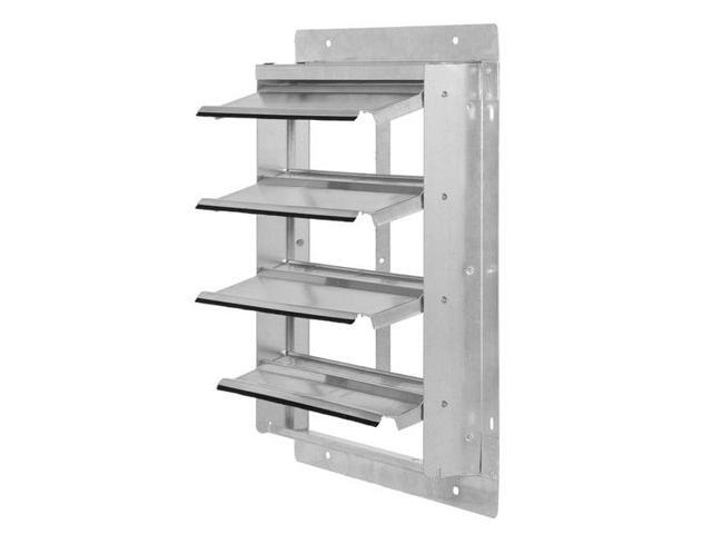 DAYTON 1C742 12 in Backdraft Damper / Wall Shutter, 12-1/2 in x 12-1/2 in