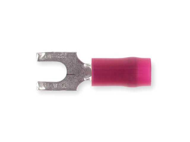 STA-KON RA18-10FS Fork Terminal, #10 Stud Size, 16 AWG, 600 V, Nylon Insulated,