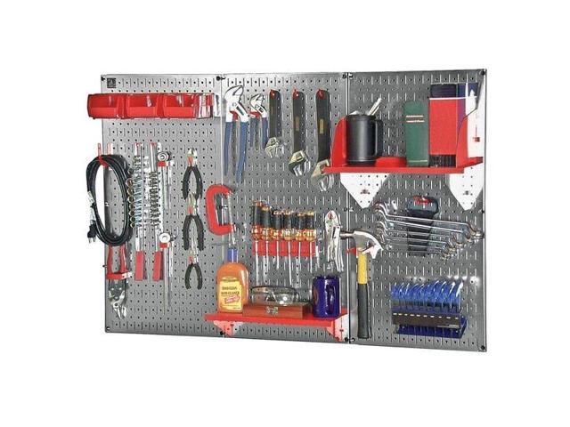 WALL CONTROL 35-K-WRKRD Workstation Slotted Accessory Kit,Red