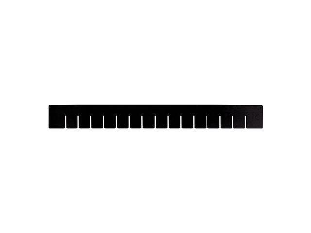 QUANTUM STORAGE SYSTEMS DL93030CO Plastic Divider, Black, 22 1/2 in L, 17 1/2