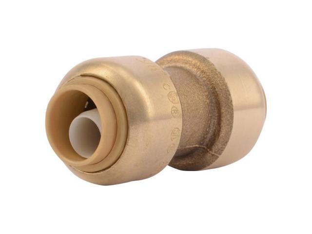 SHARKBITE U006LF Push-Fit Coupling Fitting, 3/8 in Tube Size, Brass, Brass