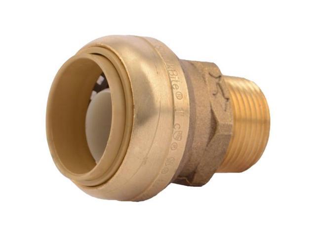 SHARKBITE U142LF Male Reducing Adapter, 1 in Tube Size, Brass, Brass